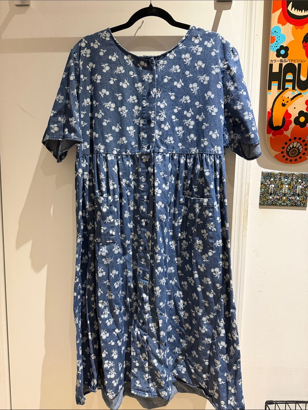 🪻Cottagecore Denim Button Up Midi Dress 🦋